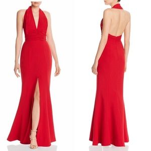 Red Halter Gown